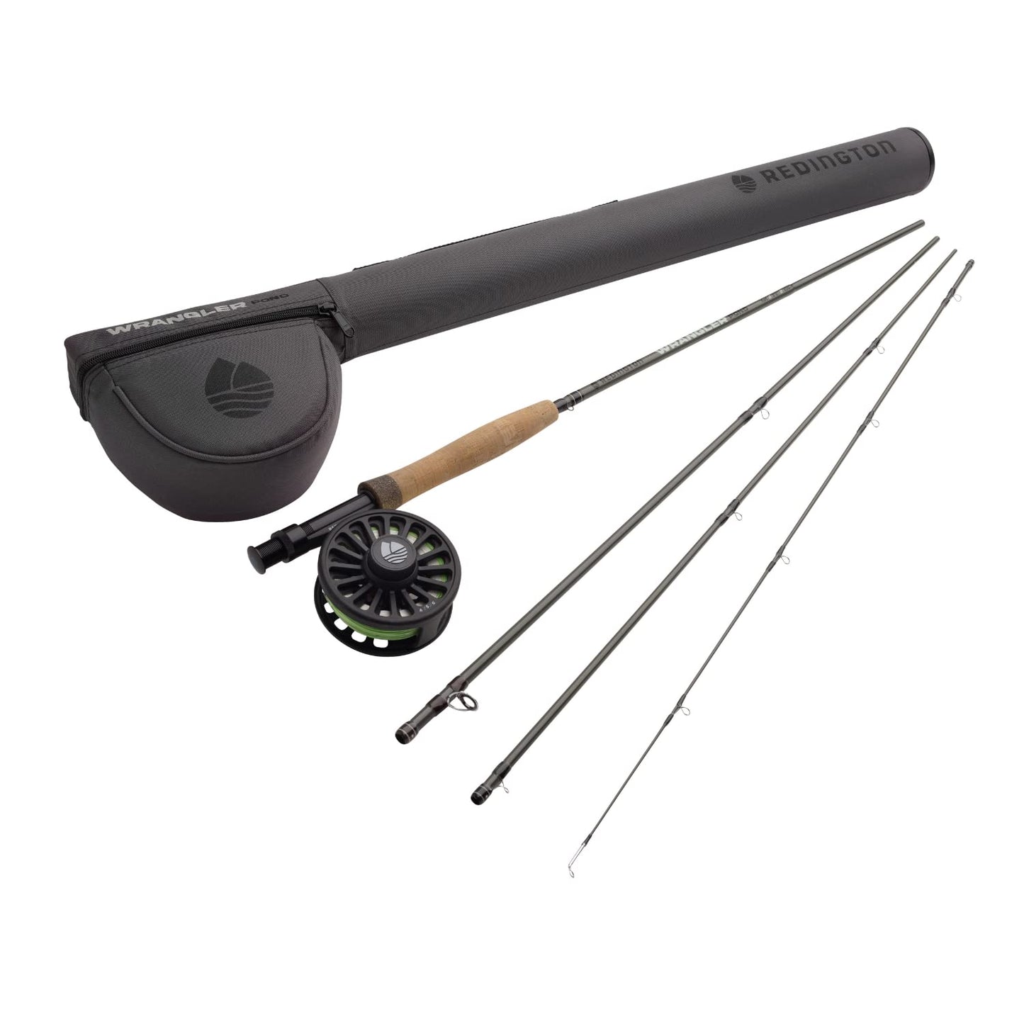 Redington Wrangler Fly Fishing Kit, Medium Fast Action Rod, Crosswater Reel, Fly Line, Leader, & Carrying Case
