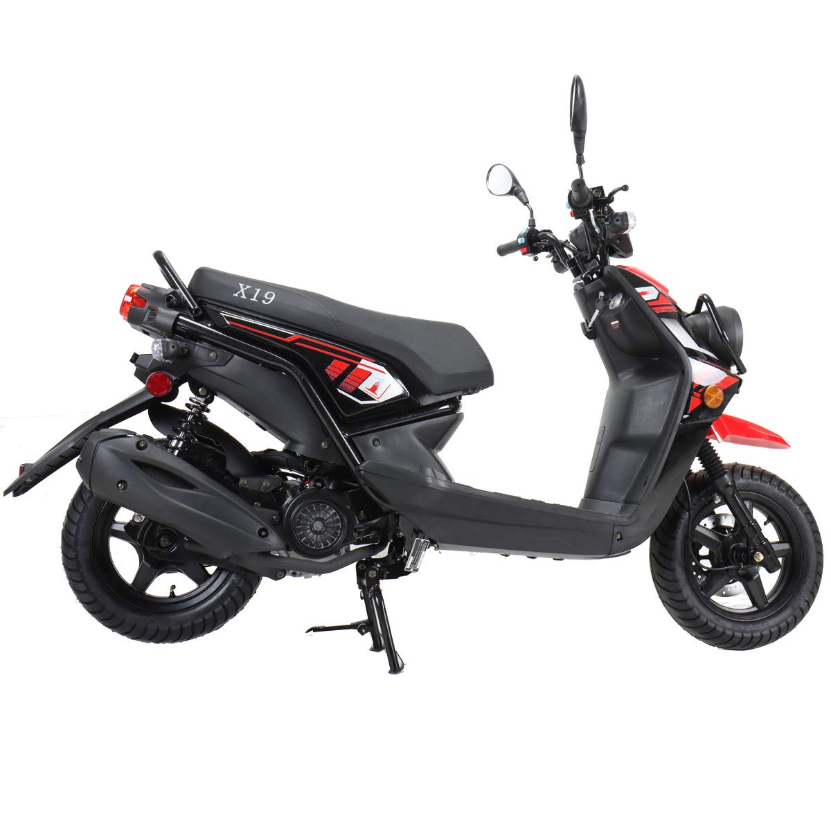 X-PRO 150cc Adult Moped Street Gas Moped 150cc Bike with 12" Aluminum Wheels (Black)