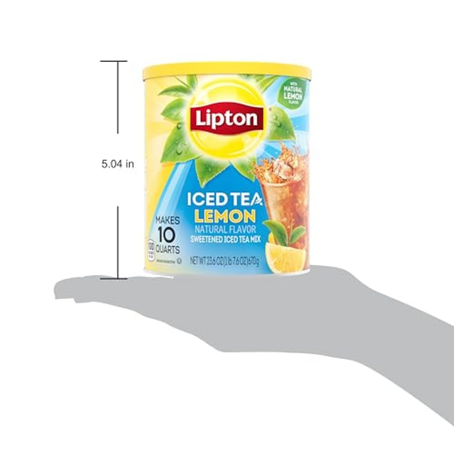 Lipton Lemon Iced Tea Mix, Sweetened, Makes 10 Quarts