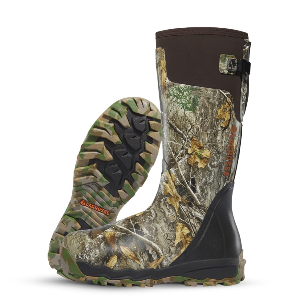 LaCrosse Alphaburly Pro 18" Hunting Boots for Men Featuring Waterproof Rubber, Adjustable Gusset, and EVA Footbed