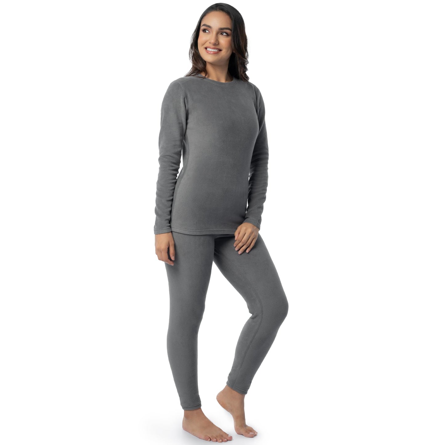 Fruit of the Loom Women's Stretch Fleece Lined Thermal Long Johns Underwear Set