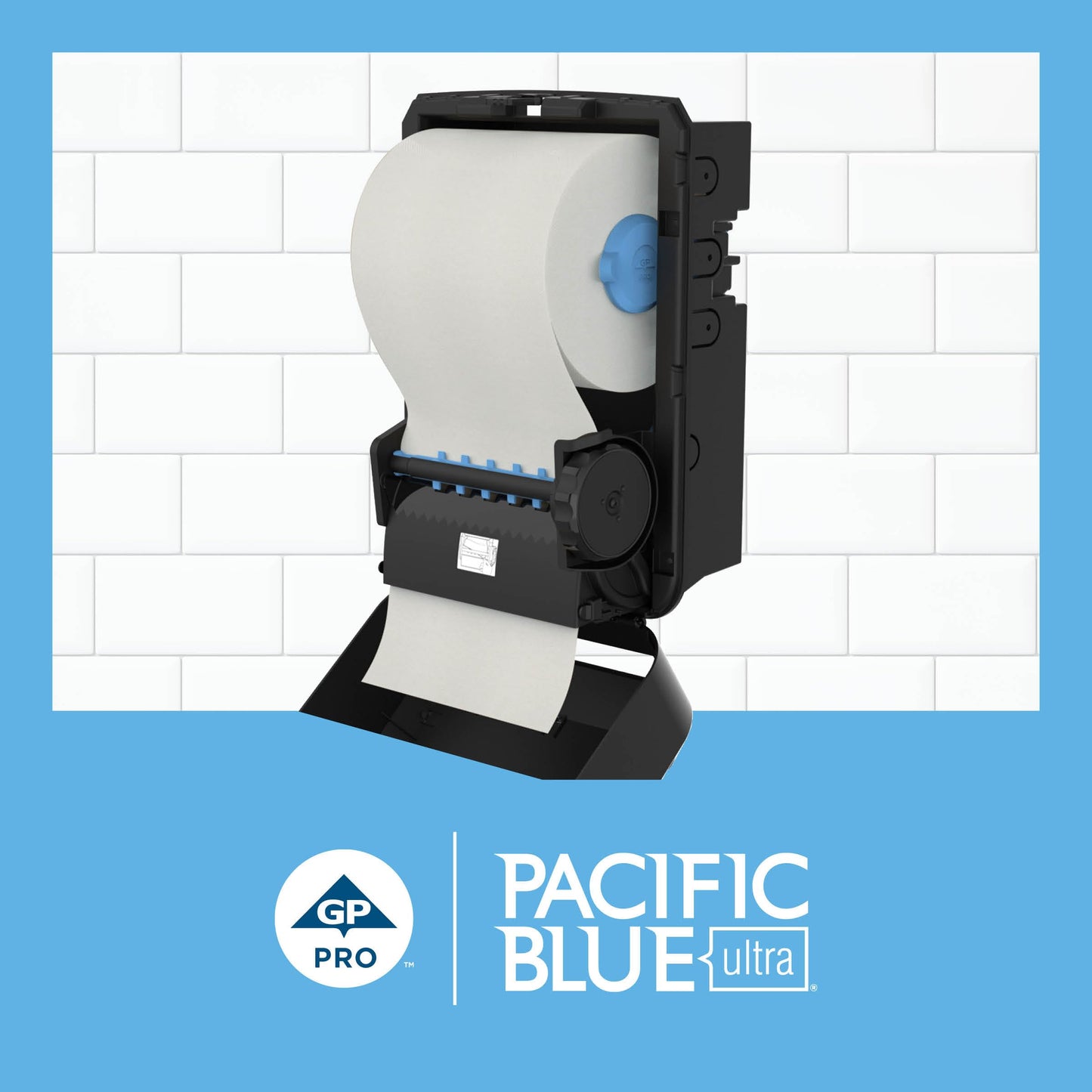 Pacific Blue Ultra 8” High-Capacity Recycled Paper Towel Roll by GP PRO (Georgia-Pacific), White, 26490, 1150 Feet Per Roll, 6 Rolls Per Case