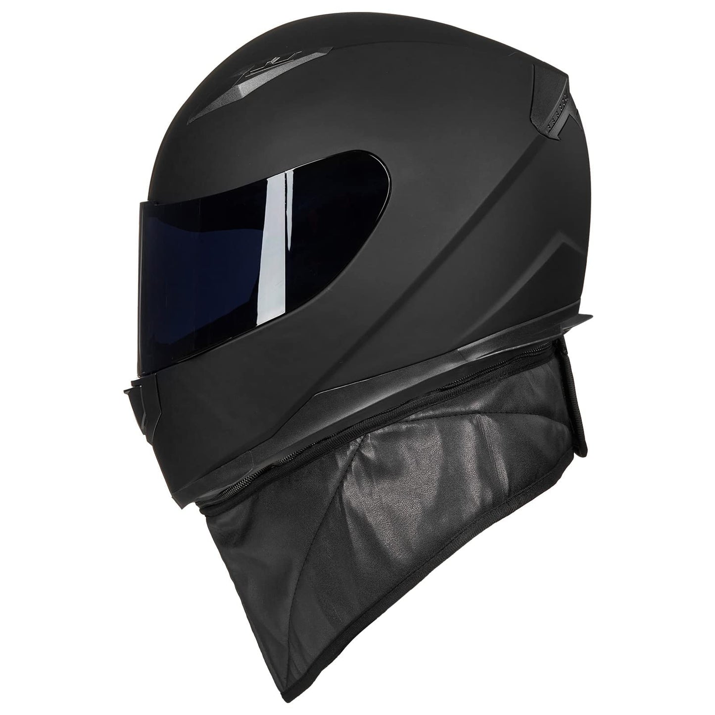 ILM Full Face Motorcycle Street Bike Helmet with Removable Winter Neck Scarf + 2 Visors DOT Model-JK313
