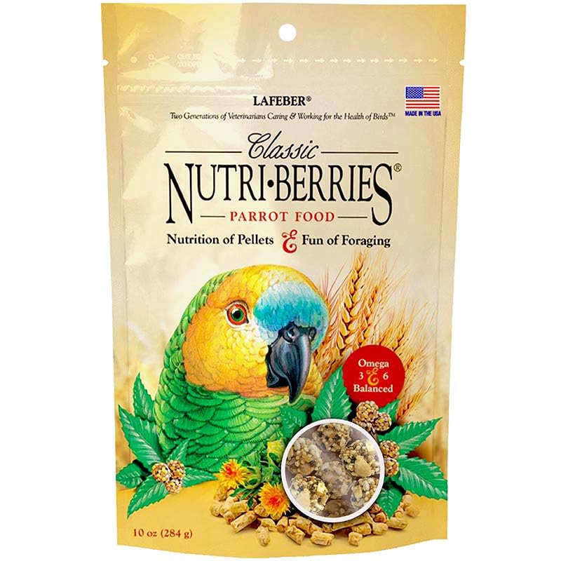 LAFEBER'S Classic Nutri-Berries Pet Bird Food, Made with Non-GMO and Human-Grade Ingredients, for Parrots, 3.25 lb