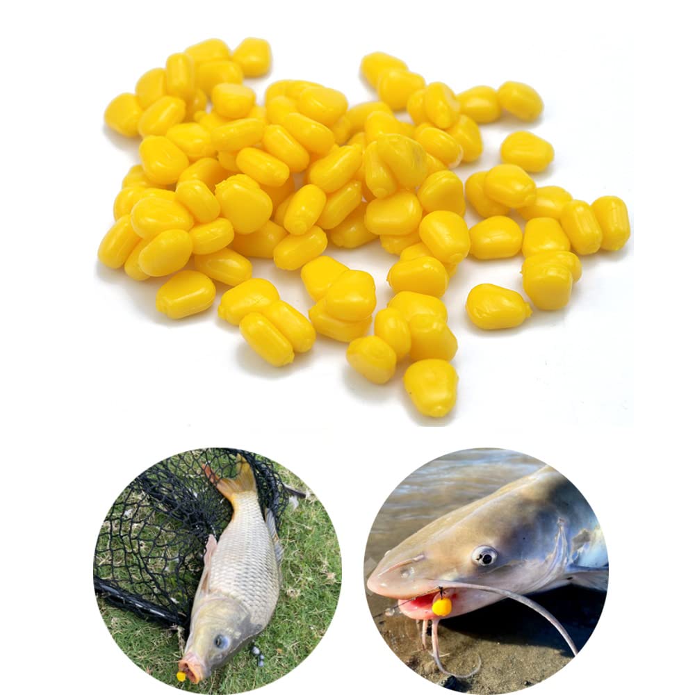 TPR Simulation Fake Corn Soft Baits Corn Carp Fishing Lures Floating Baits with Nice Scent for Carp,Trout Fishing,Cat Fish