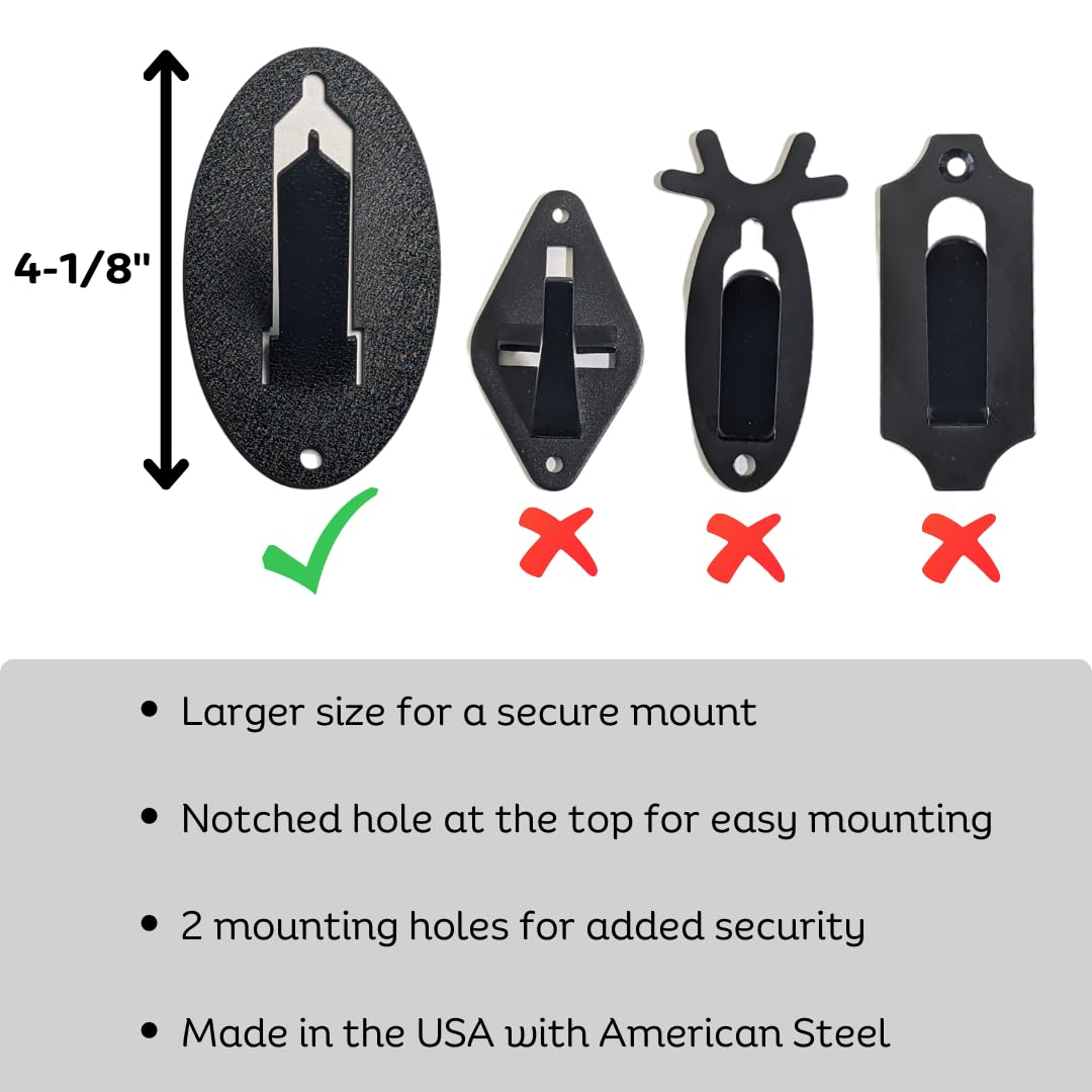 Easy European Mount Skull Hanger - Made in The USA with American Steel - Whitetail Deer Skull Hook mounting System - Euro Mount kit - Quick Install - Hog Bear Antelope Coyote