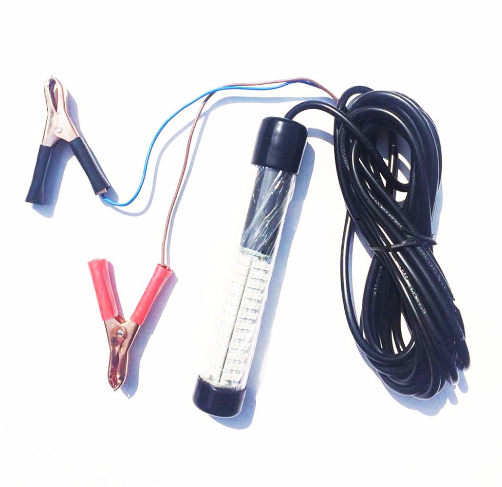 SAMDO IP68 12V LED Underwater Fishing Light 1080 Lumens Fish Attracting Light, Night Fishing Light 10.8W