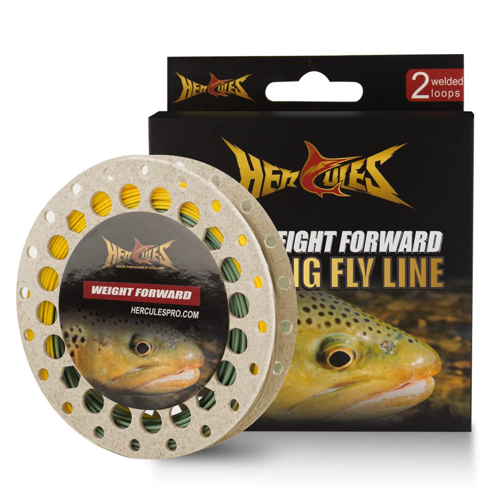 HERCULES Fly Fishing Line Floating Weight Forward Fly Line with Double Welded Loop