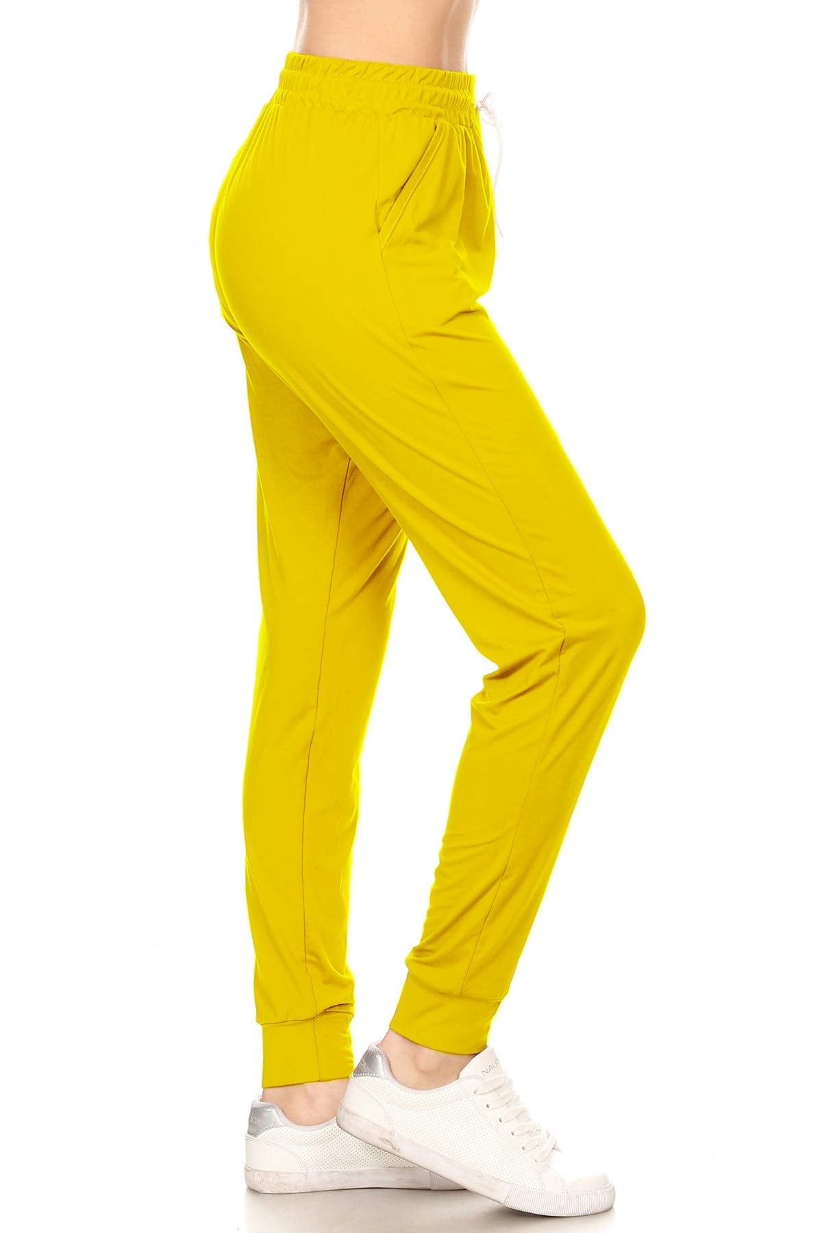 Leggings Depot Women's Relaxed-fit Jogger Track Cuff Sweatpants with Pockets for Yoga, Workout