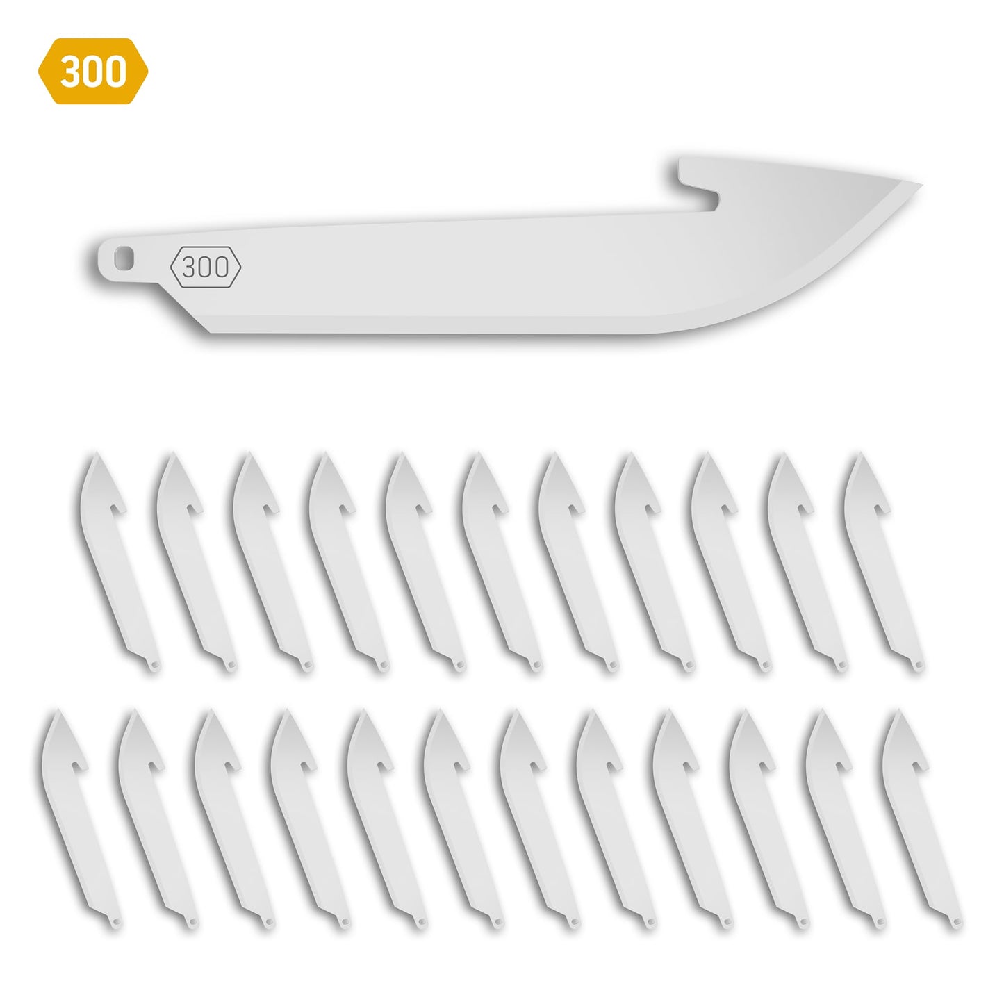 OUTDOOR EDGE 3.5" RazorSafe Replacement Sharp-Point Knife Blades, 24 Piece Value Pack