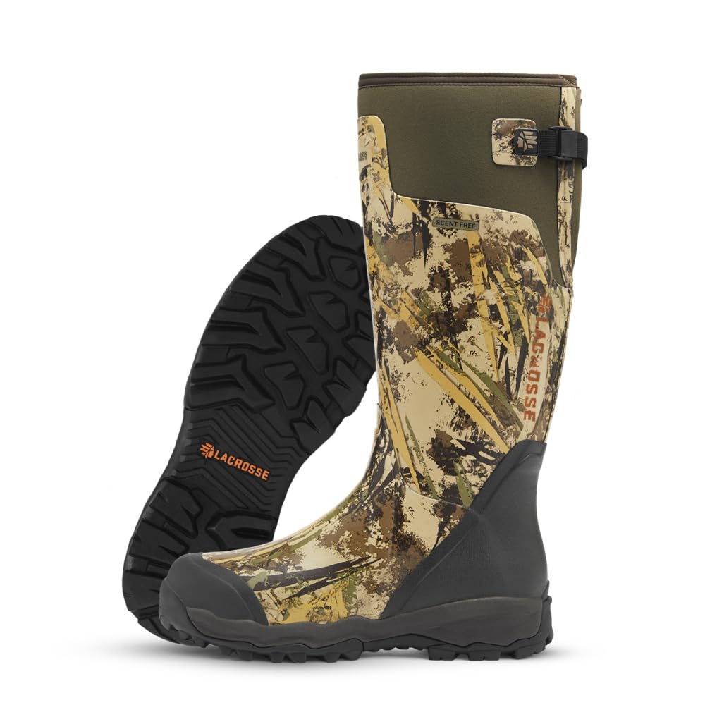 LaCrosse Alphaburly Pro 18" Hunting Boots for Men Featuring Waterproof Rubber, Adjustable Gusset, and EVA Footbed