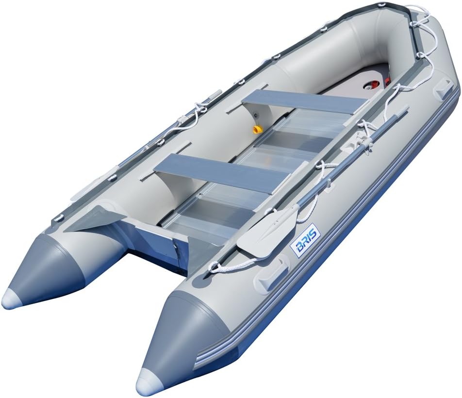 BRIS 12.5 ft Inflatable Boat Inflatable Fish Hunter & Person Inflatable Raft Boat