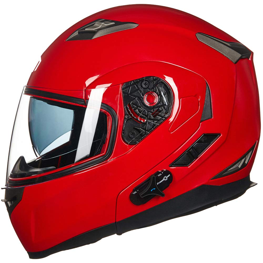 ILM Bluetooth Integrated Modular Flip up Full Face Motorcycle Helmet Sun Shield Mp3 Intercom Model 953/953 PRO