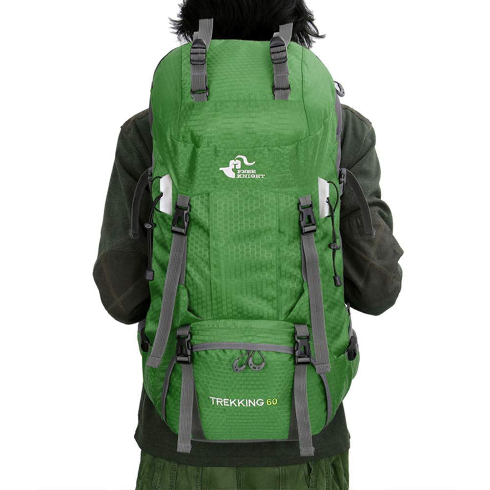 Bseash 60L Waterproof Hiking Camping Backpack with Rain Cover, Large Outdoor Sport Travel Daypack Rucksack for Climbing