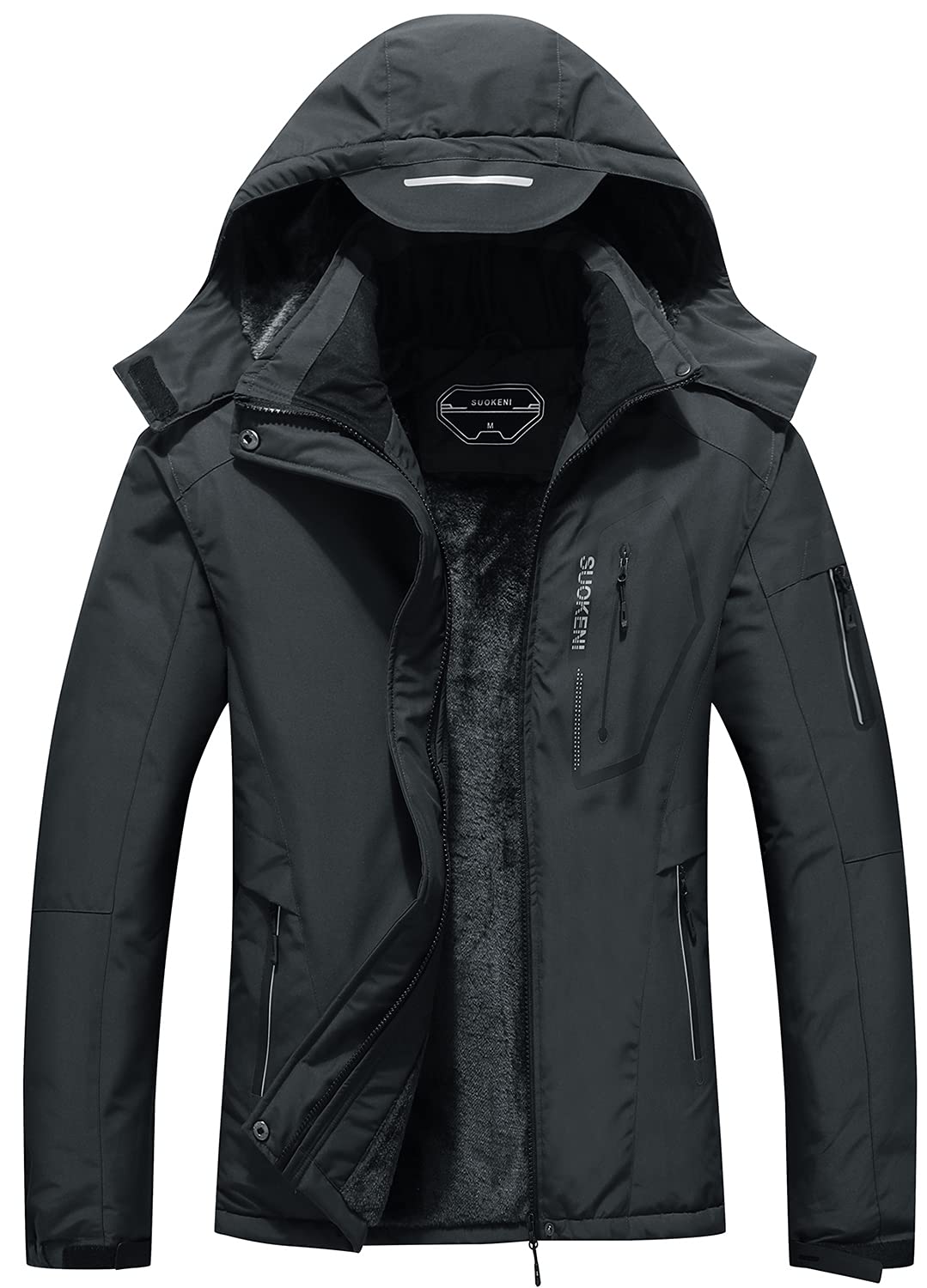 SUOKENI Women's Waterproof Warm Winter Snow Coat Hooded Raincoat Ski Snowboarding Jacket