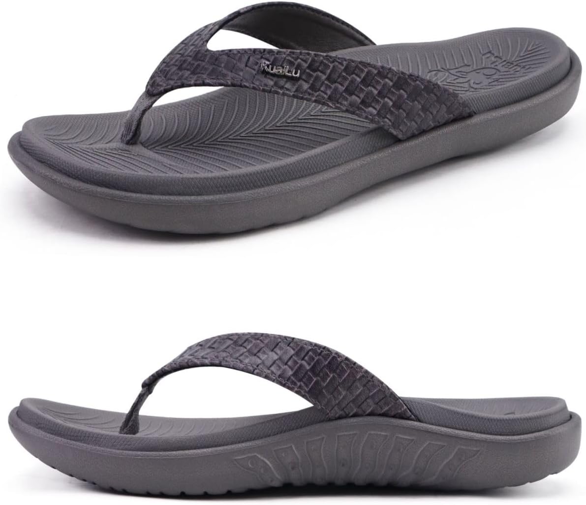 KuaiLu Womens Flip Flops Ladies Yoga Mat Comfortable Walking Thong Sandals With Plantar Fasciitis Arch Support Slip On Indoor Outdoor For Summer
