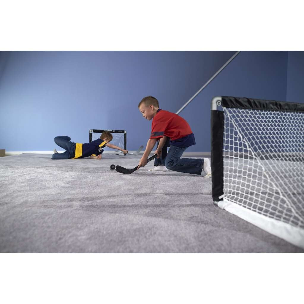Franklin Sports NHL Mini Hockey Goal Set of 2 - Black - Includes Mini Hockey Goals, 4 Sticks, 2 Goalie Sticks, and 4 Foam Balls