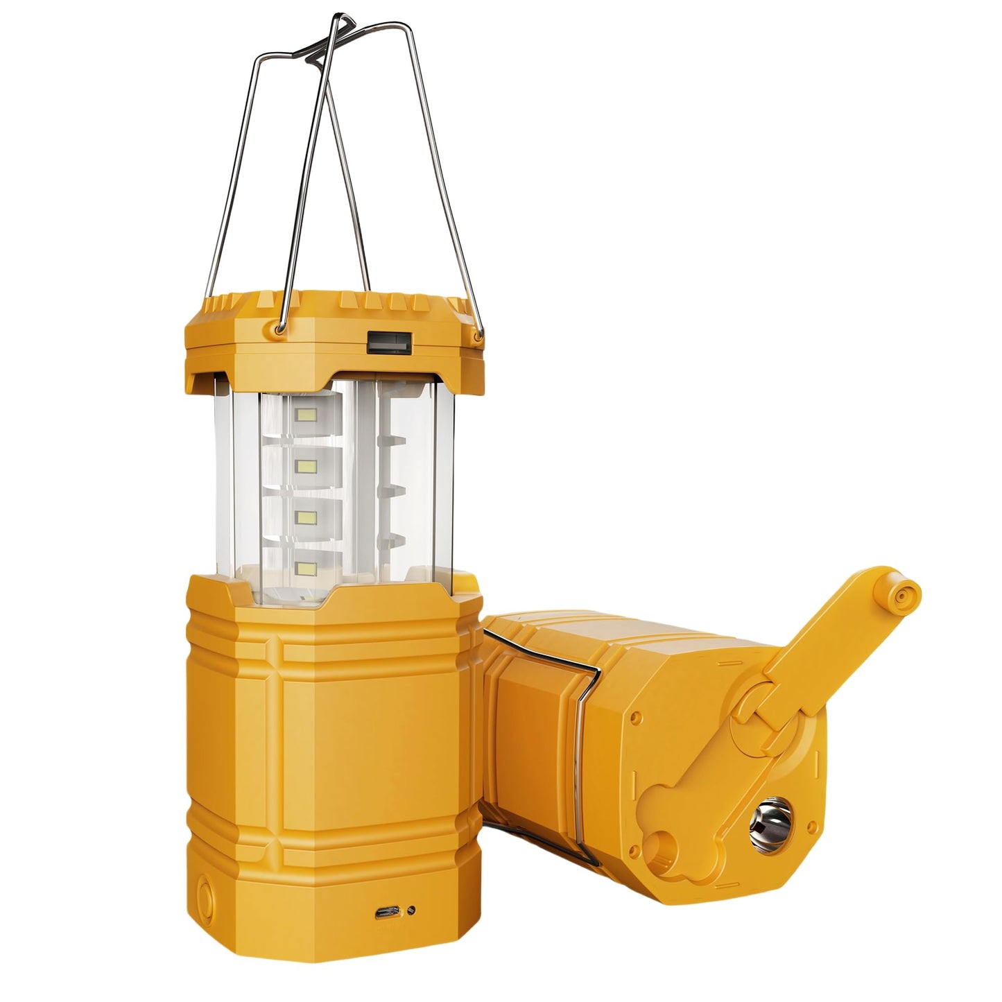 3000 Large Capacity Hand Crank Solar Camping Lantern, Portable Ultra Bright LED Torch, 23-26 Hours Running Time, USB Charger, Electronic Lantern for Outdoor