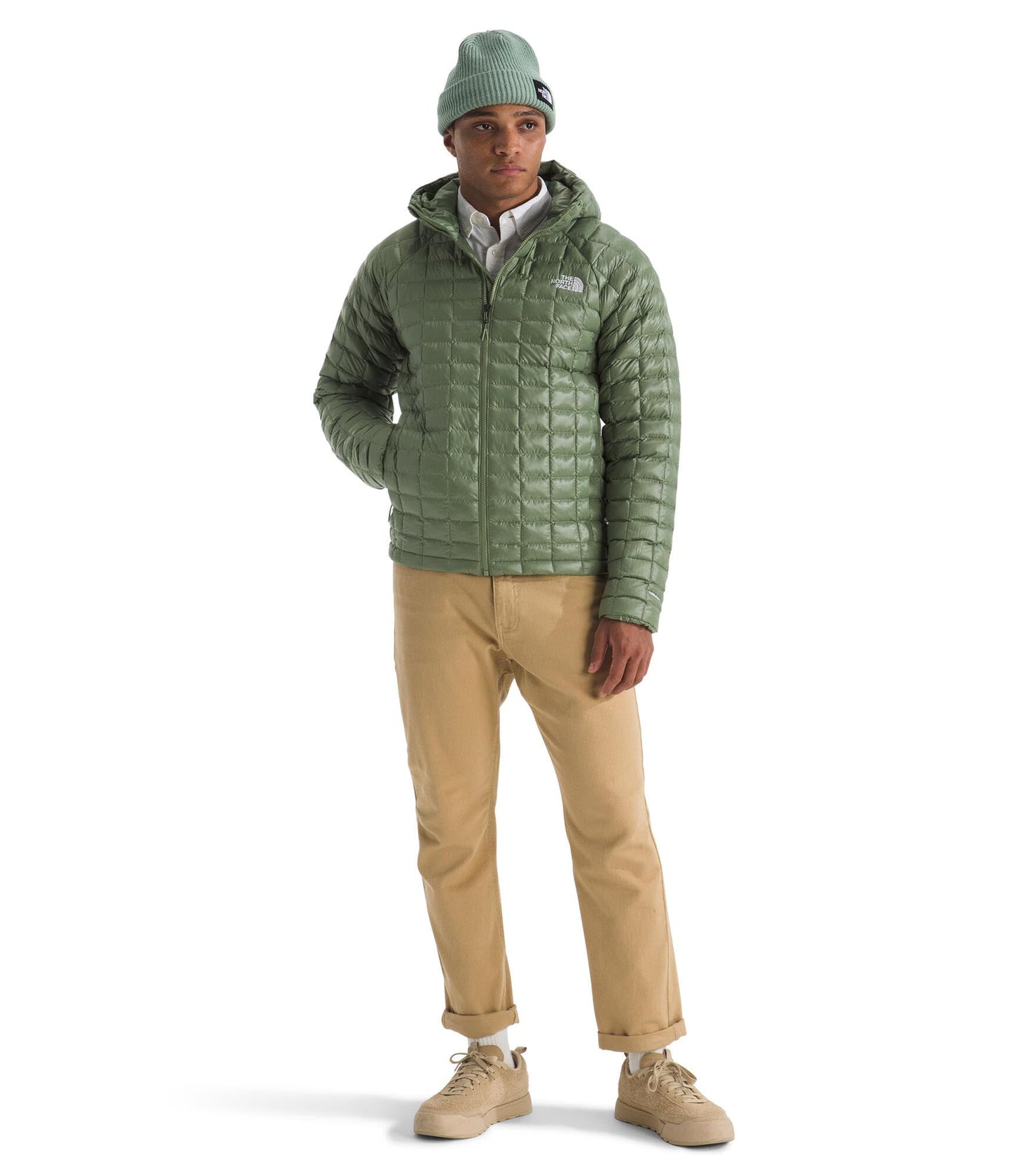 THE NORTH FACE Men's Thermoball Hooded Jacket | Lightweight, Wind & Water Resistant Fabric, Synthetic Insulation