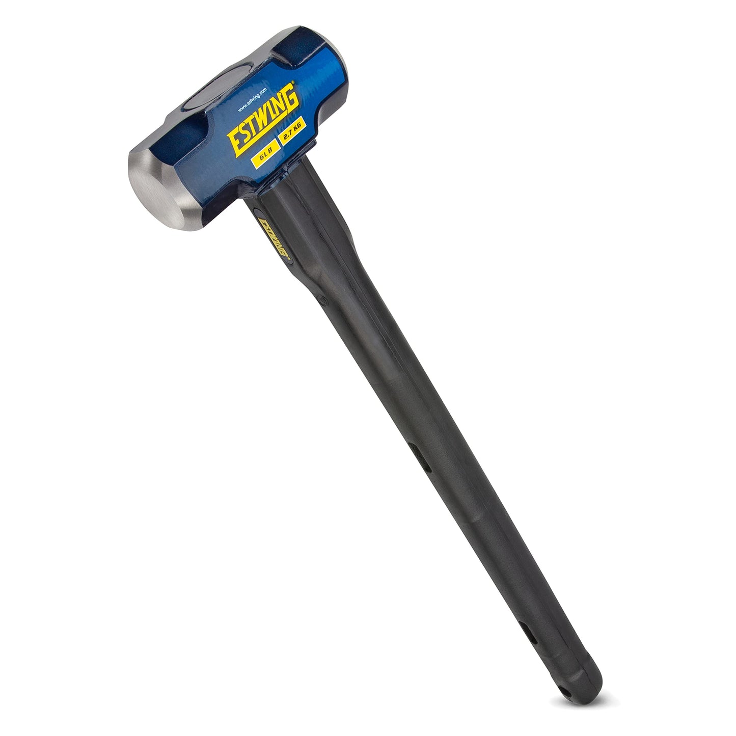 Estwing 16-Pound Hard Face Sledge Hammer for Demolition/Stake Driving, 50-55 HRC, 36-Inch Fiberglass Handle, Overstrike Protection, Textured Grip