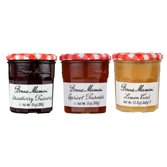 Bonne Maman Preserves, Variety Pack (Strawberry, Raspberry, Wild Blueberry, Cherry), 13 Ounce Jars (Pack of 4)