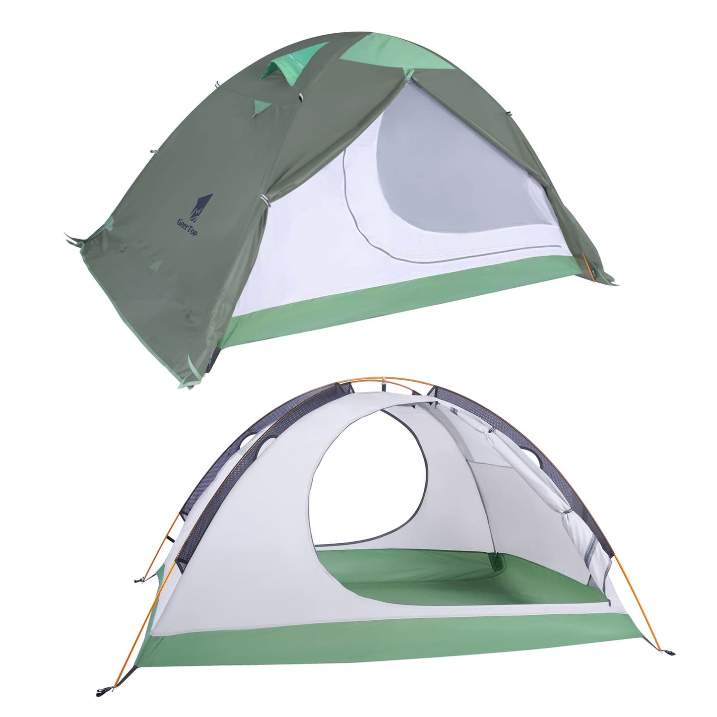 GEERTOP Ultralight 2 Person Backpacking Tent 4 Season Waterproof Camping Tent Double Layer Cold Weather Easy Set Up Tents for Family Camp, Hiking, Hunting Outdoor Mountaineering Travel