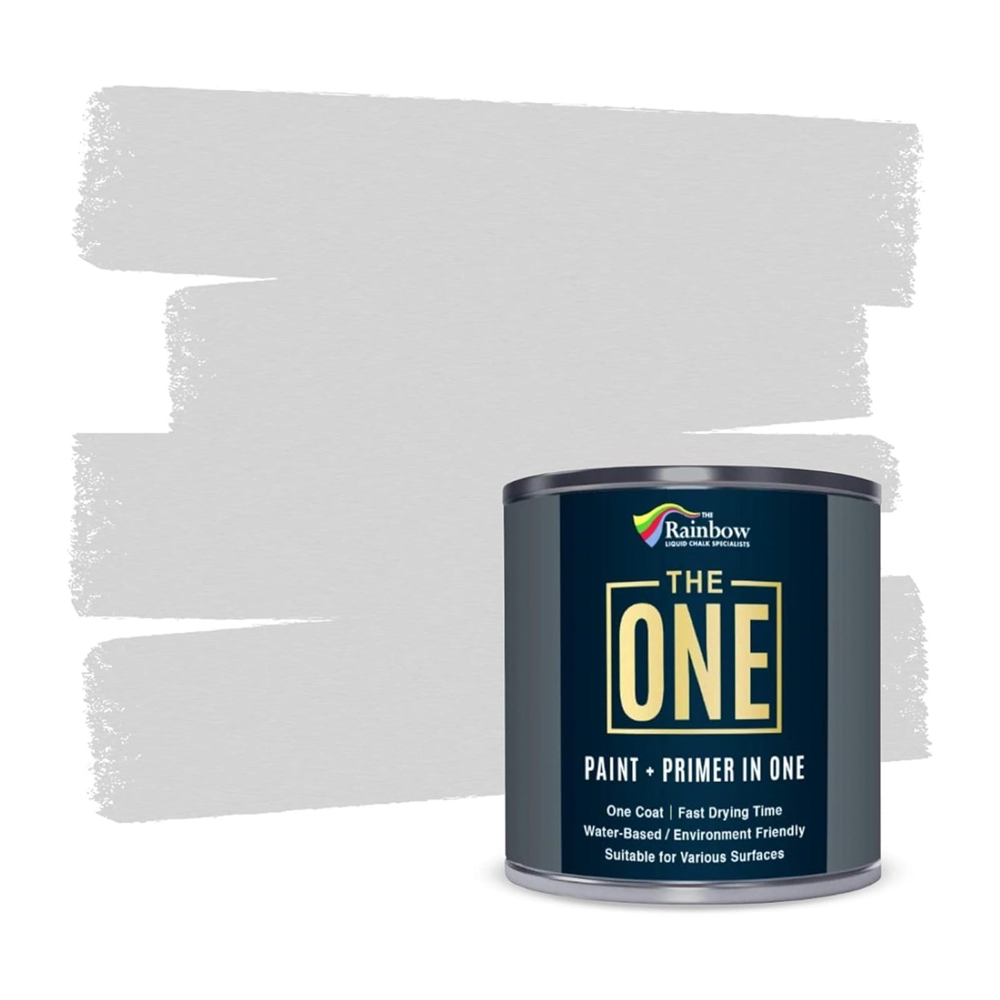 THE ONE Paint & Primer: Most Durable All-in-One Furniture Paint, Cabinet Paint, Front Door Paint, Wall Paint, Bathroom, Kitchen - Fast Drying Craft Paint Interior & Exterior (Black, Matte, 1 Liter)