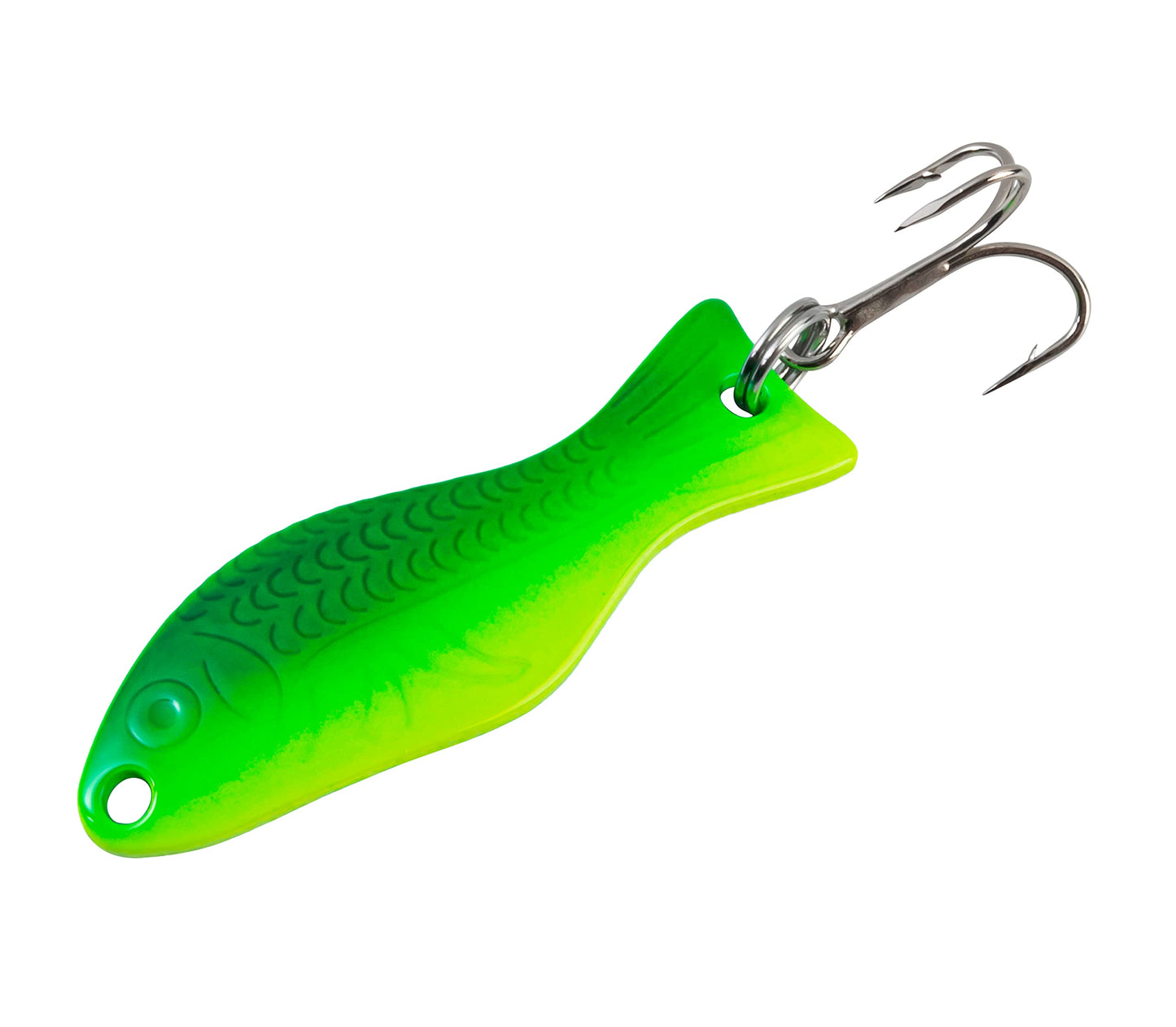 AL's Goldfish Lure Company, Rust Free Goldfish Freshwater Fishing Spoon, Treble Hook, Trout, Salmon, Bass, Walleye, Crappie, Panfish, and Pike. Sizes 3/16 oz., 1/4 oz. or 1/2 oz