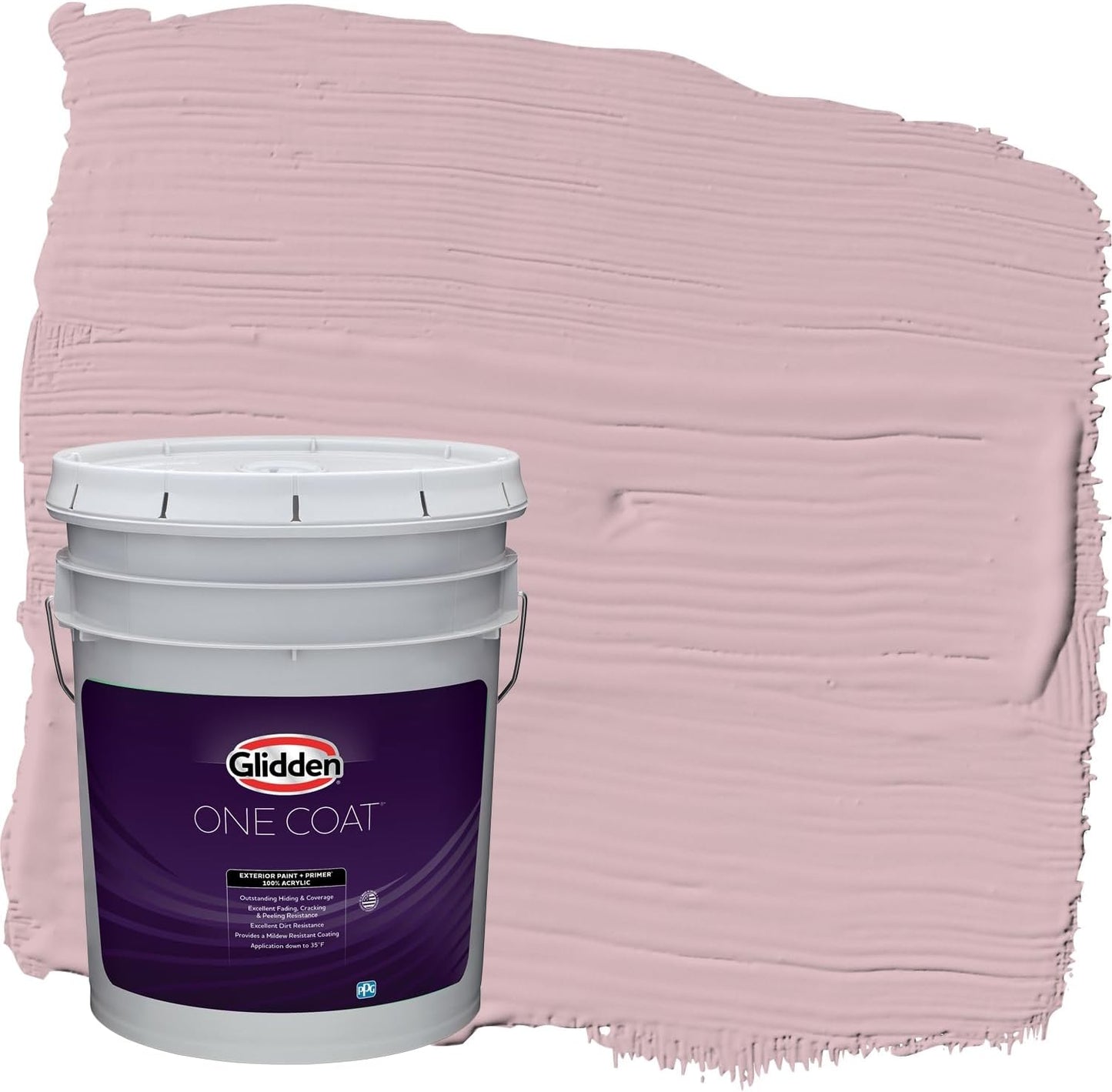 Glidden Exterior Paint + Primer: Pink/Ballet Slipper, One Coat, Semi-Gloss, 1-Gallon