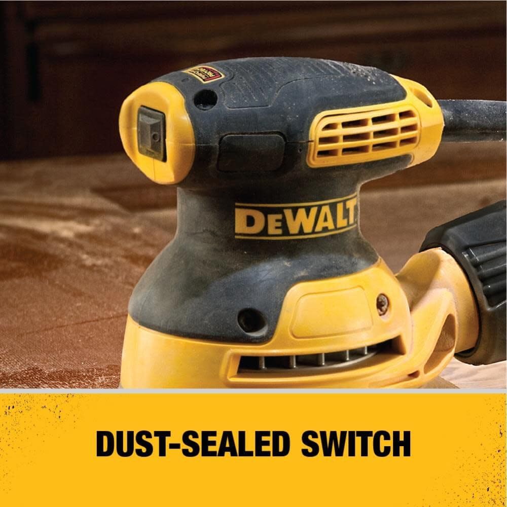 DEWALT Orbital Sander Kit, 5 inch, 3 amp, Corded, 12,000 OPM (DWE6421K)