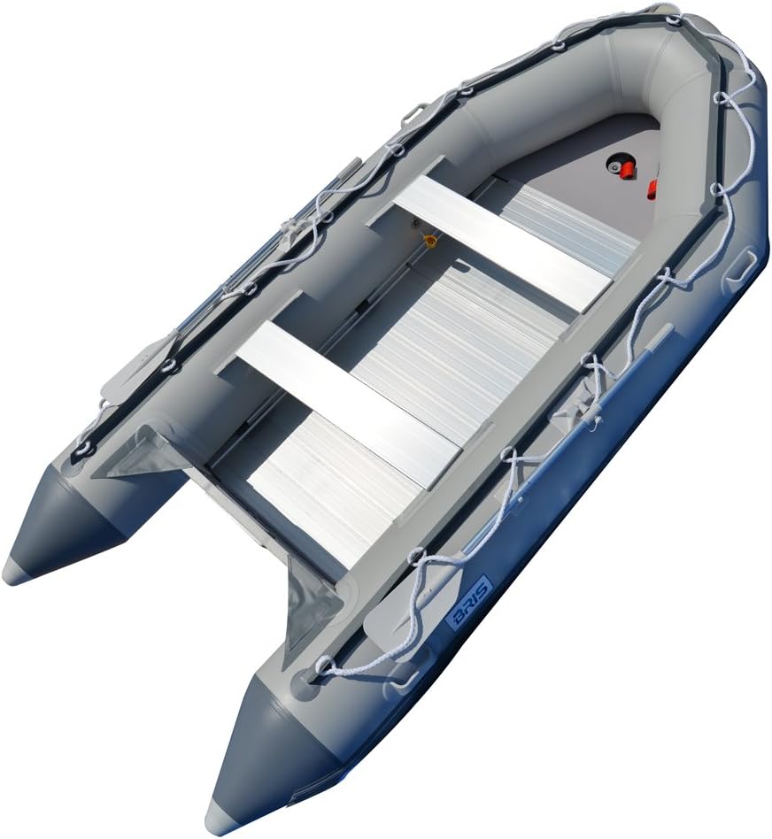 BRIS 12.5 ft Inflatable Boat Inflatable Fish Hunter & Person Inflatable Raft Boat