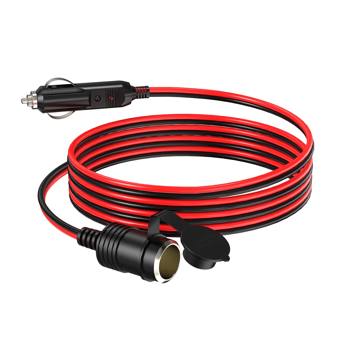 14AWG Cigarette Lighter Extension Cord 12V Cigarette Lighter Male Plug to Female Socket Extension Cable for Air Compressor Tire Inflators(10FT)