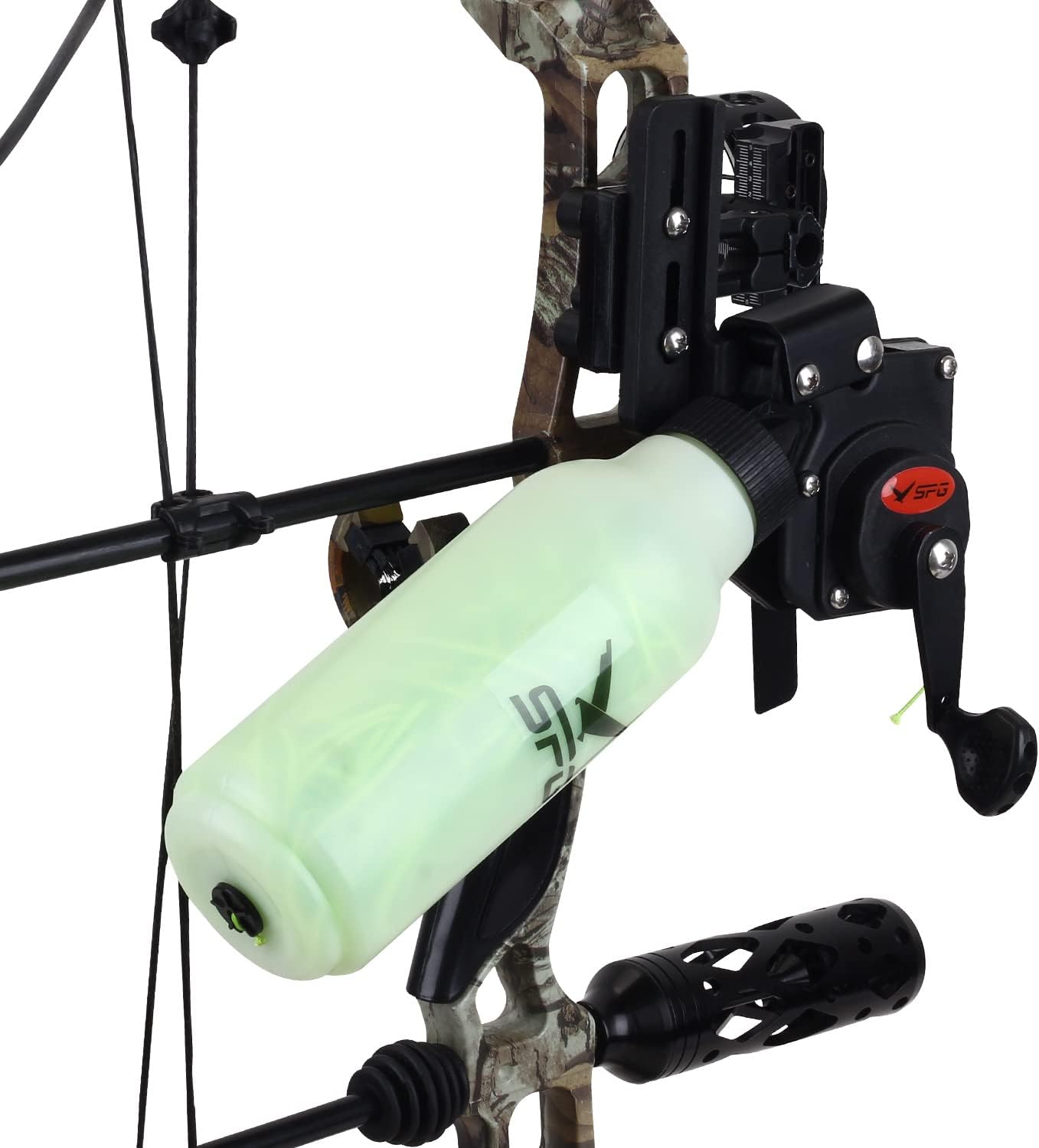 Archery Bowfishing Reel Hunting Bow Fishing Reel with 40m Fishing Rope for Compound and Recurve Bow