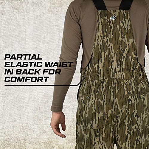 Mossy Oak Cotton Mill 2.0 Camo Hunting Bibs, Uninsulated Camo Overalls for Men