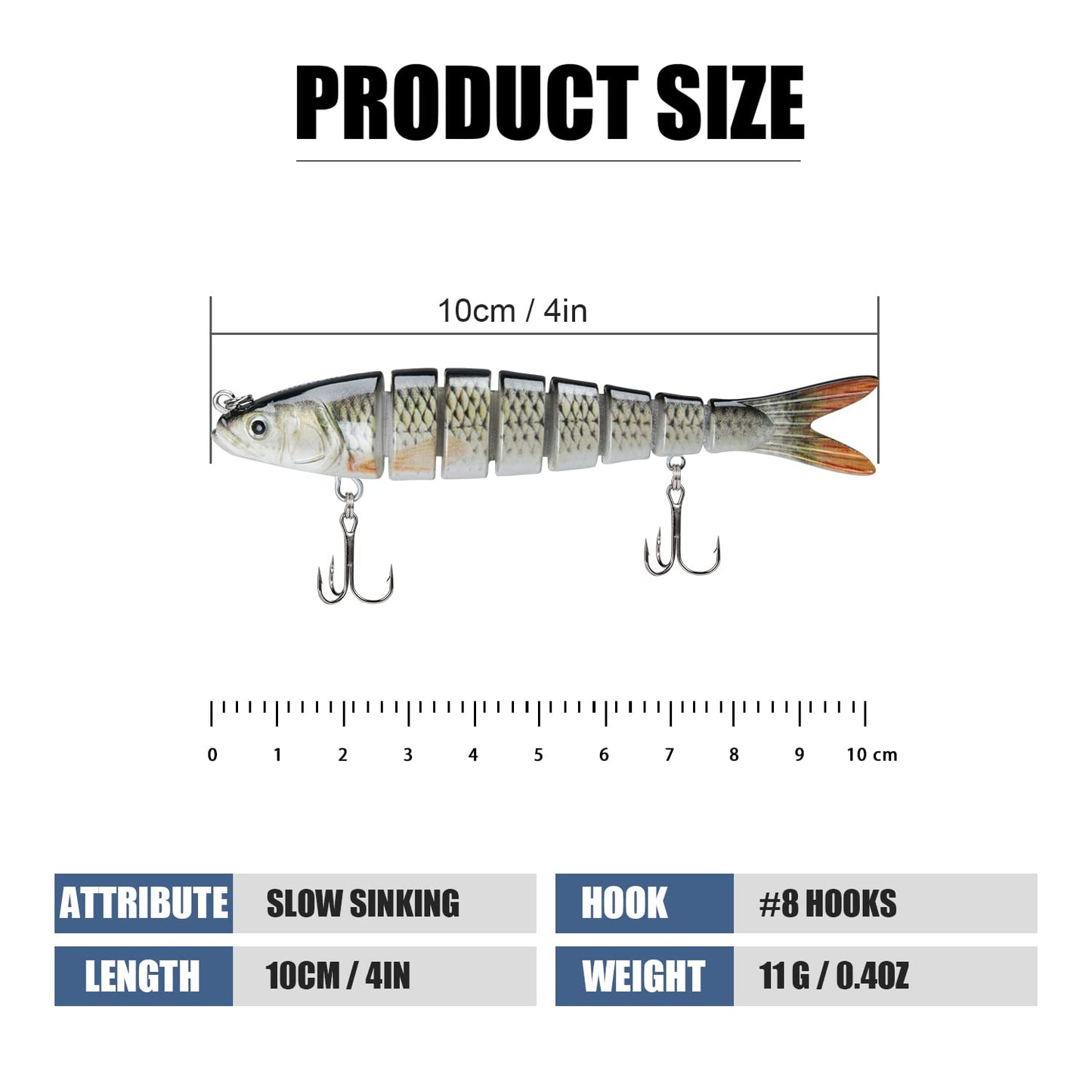 TRUSCEND Swimmax for Freshwater and Saltwater, Lifelike Fishing Lures for Bass Trout Crappie Walleye Pike Bluegill Salmon, Swimbait for Bass Fishing, Amazing Fishing Gear Gifts for Family Fishing