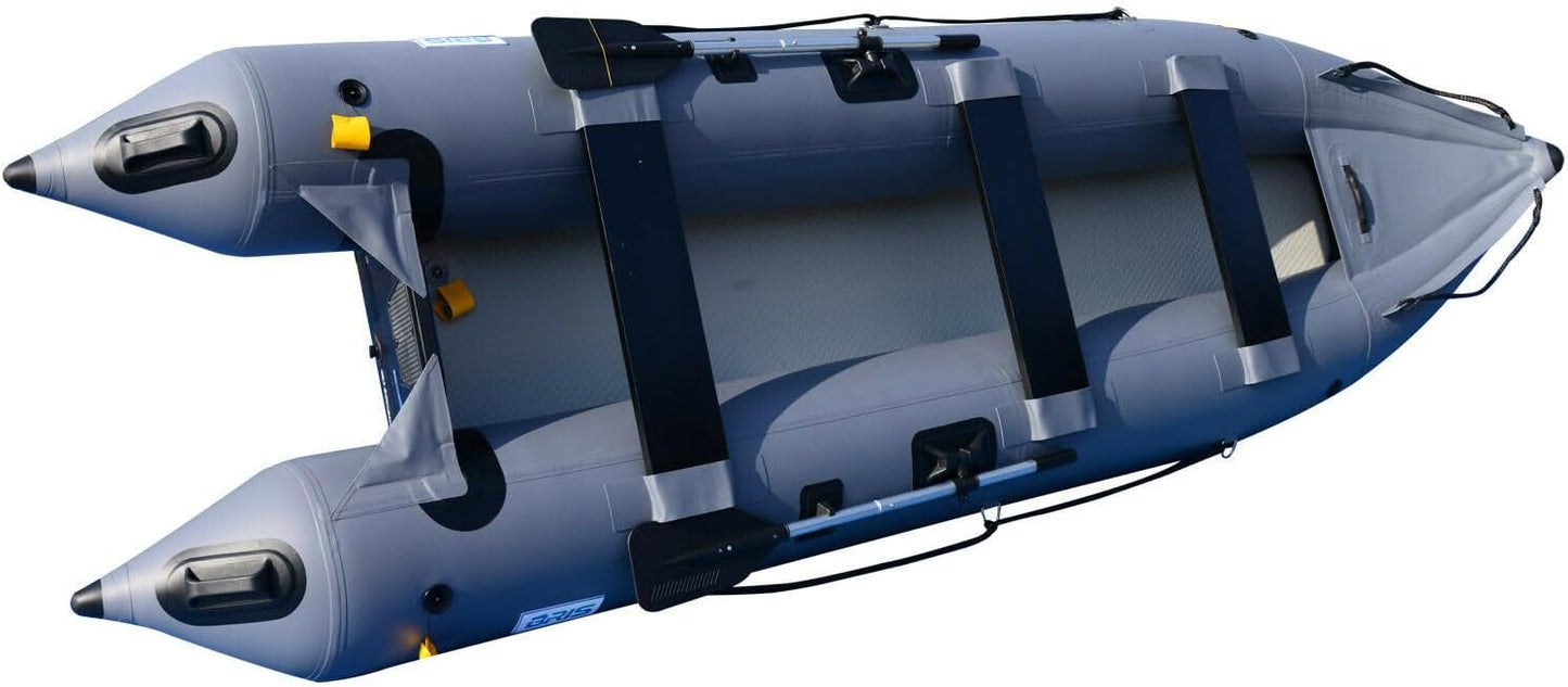 BRIS 14.1ft Inflatable Boat Inflatable Kayak 3 Person Kayak Canoe Fishing Inflatable poonton Boat