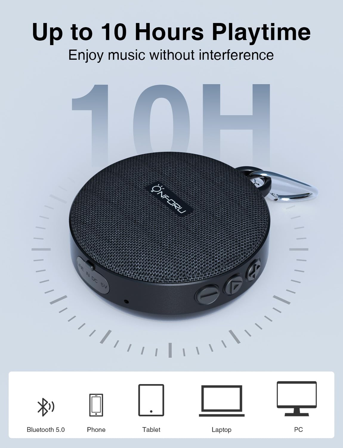 Onforu Portable Bluetooth Speaker for Bike, IP65 Waterproof Mini Outdoor Shower Travel Speakers, Bike Accessories Wireless Bicycle Speaker with Loud Sound for Riding, Ideal Gift