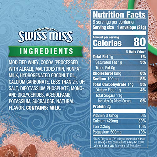 SWISS MISS Milk Chocolate Flavored Hot Cocoa Mix, 38.27 OZ Square Canister