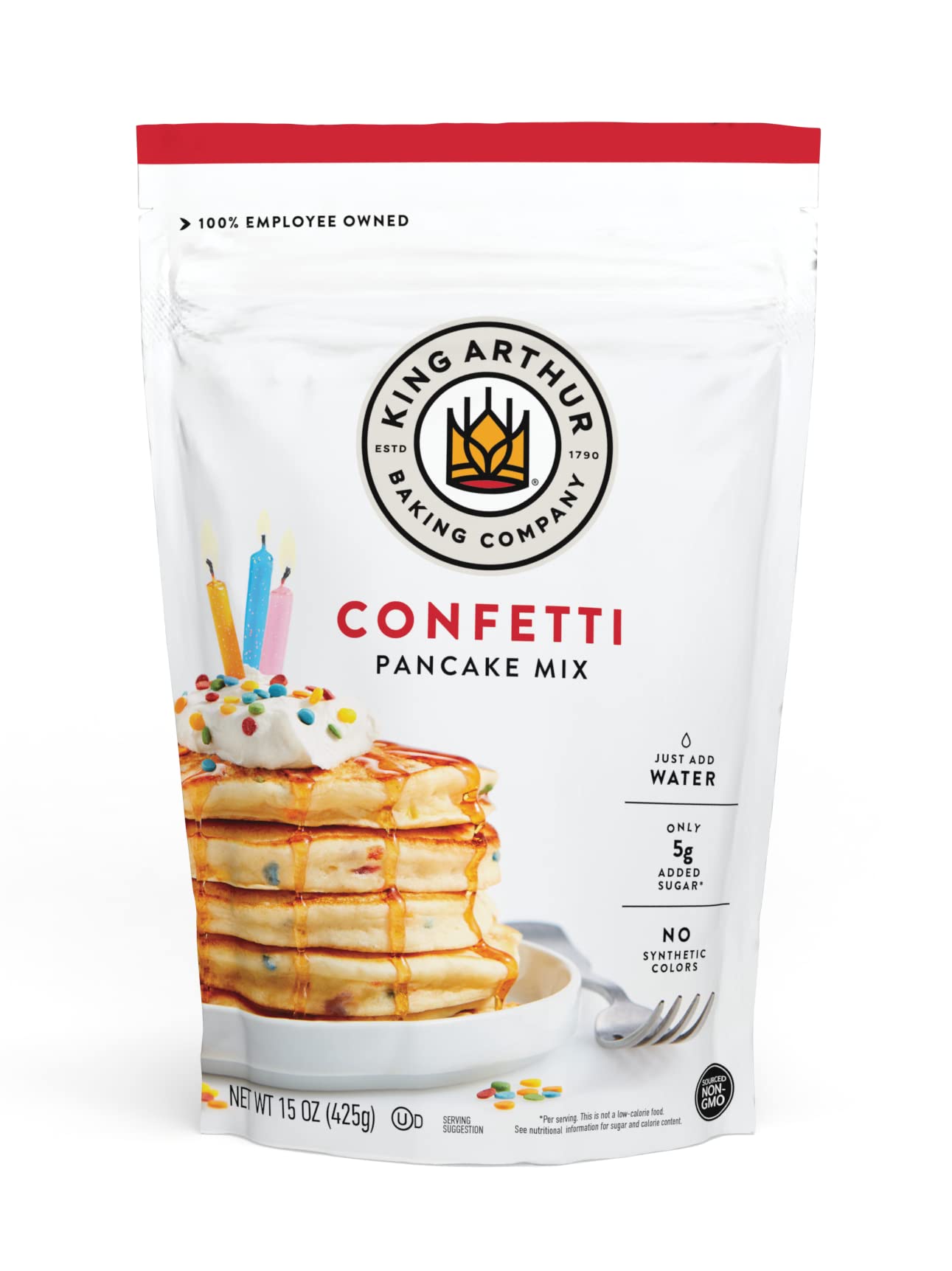 King Arthur Buttermilk Pancake Mix Just Add Water, Sourced Non-GMO, Certified Kosher, 16 Oz