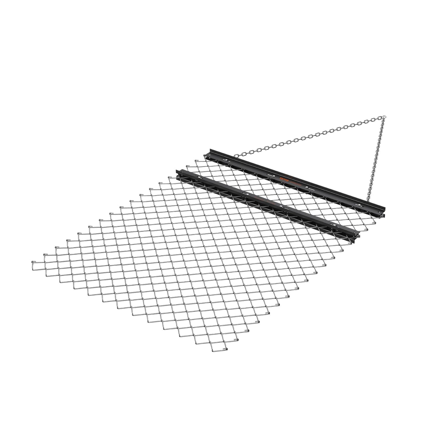VEVOR 4' x 5' ATV Drag Harrow, Q235 Steel UTV Tractor Attachments for Landscape Leveling or Sod Prepping, Towable Grader for Gravel Driveway, Garden, Farm, Field Black