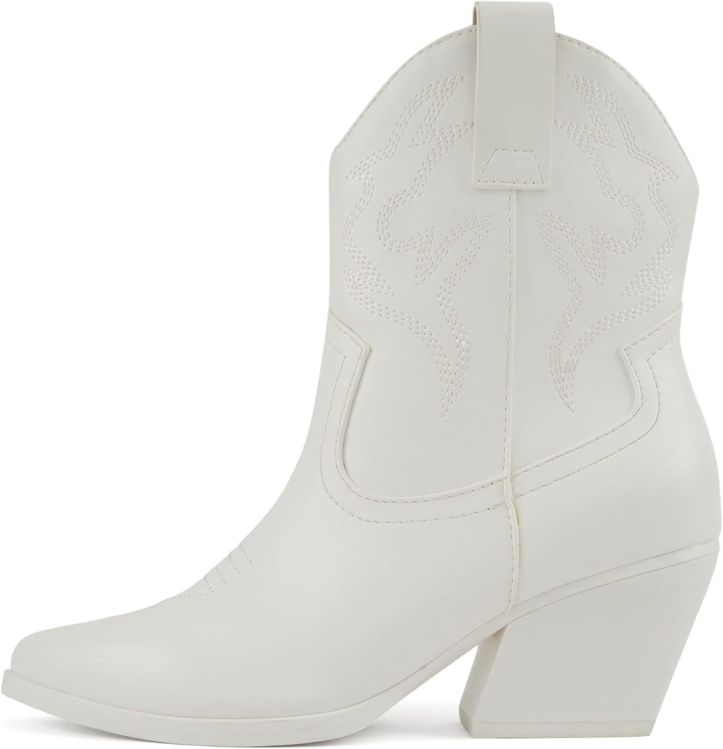 Soda “BLAZING” ~ Women Western Bootie Pointe Toe with Low Heel (Wide Fit Available)