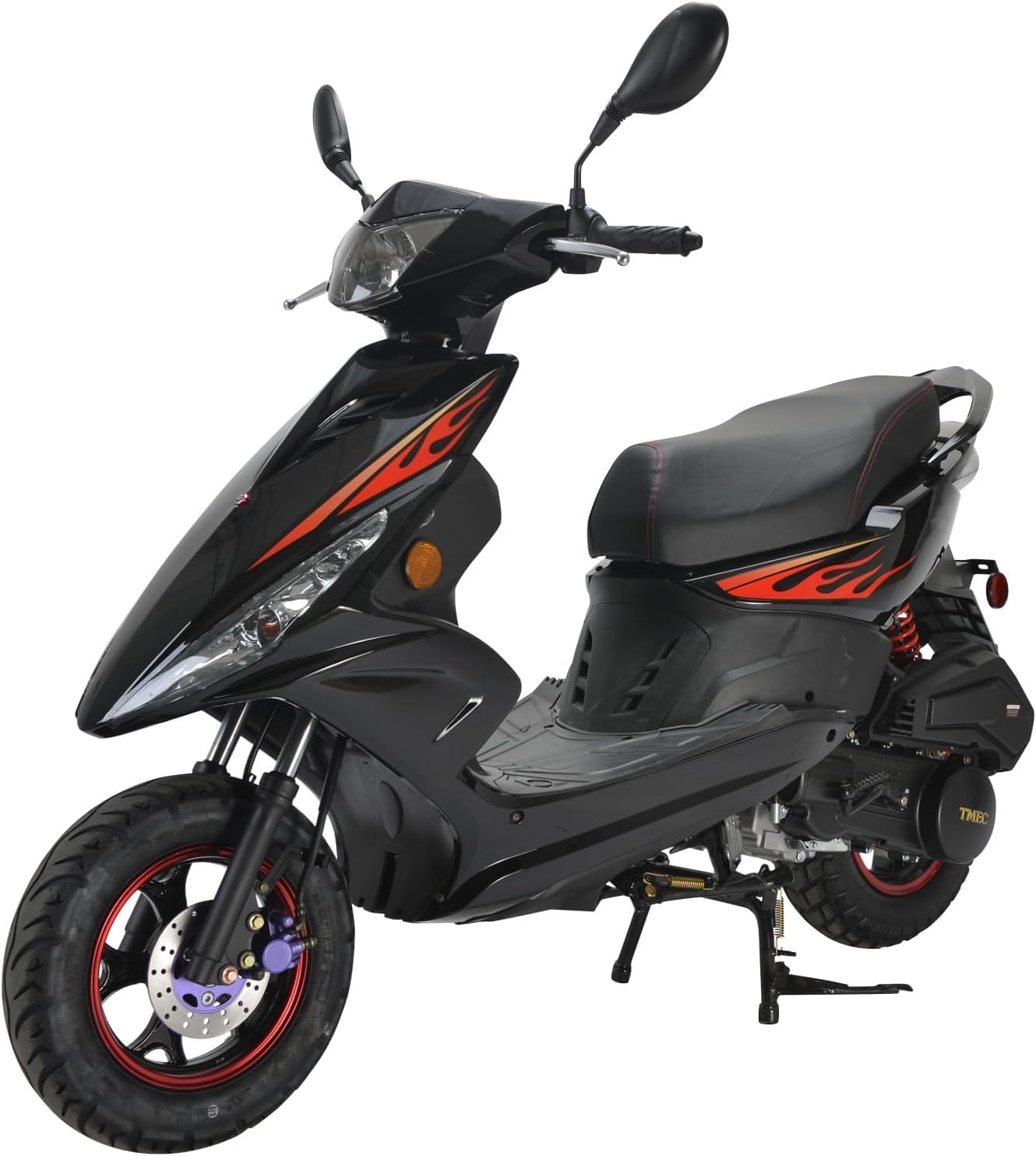 HHH Wave 150cc Scooter Moped Street Gas Moped 150 cc Motorcycle Adult Bike with 10 inches Aluminum Wheels (Black Color)
