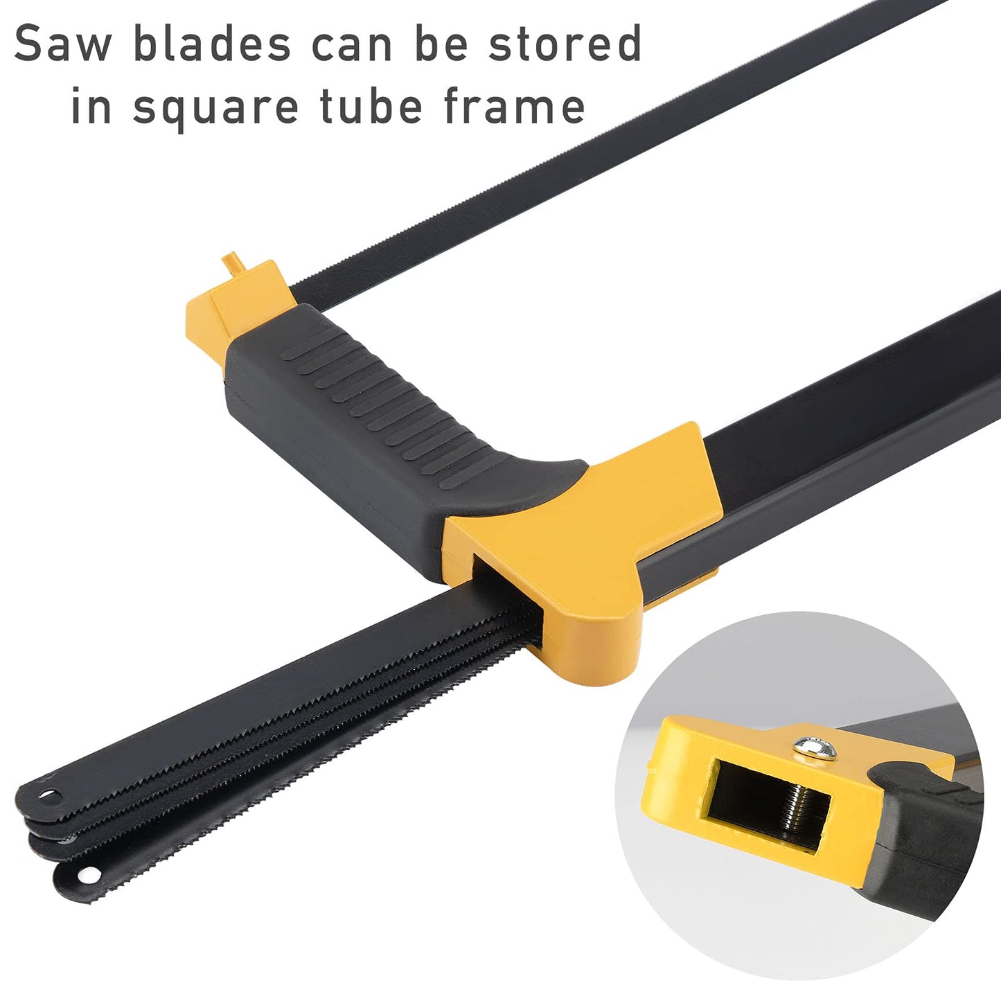 DOWELL Hacksaw Frame Set Heavy Duty Handsaw 12-inch 10-inch 6-inch Mini Hacksaw Hand Saw 8 Extra Blades Multi-function for Metal Wood PVC Pipes