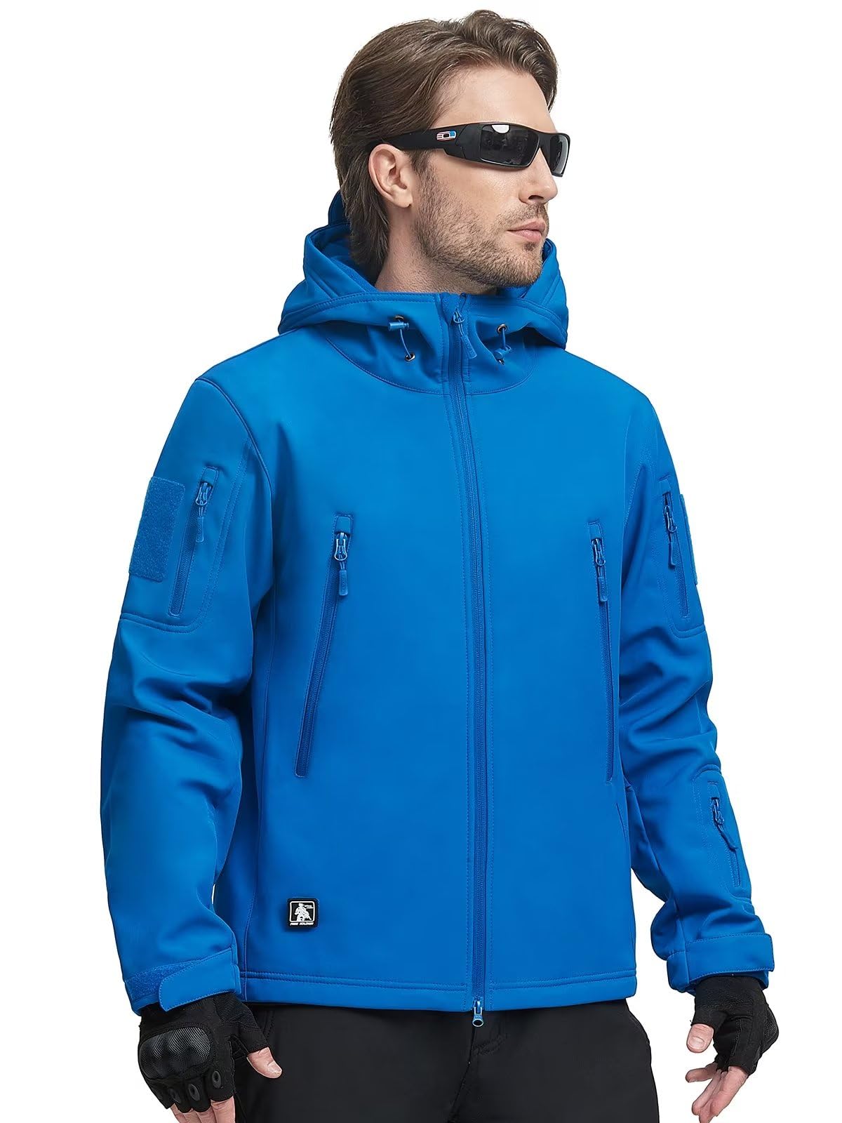 FREE SOLDIER Men's Outdoor Waterproof Soft Shell Hooded Military Tactical Jacket