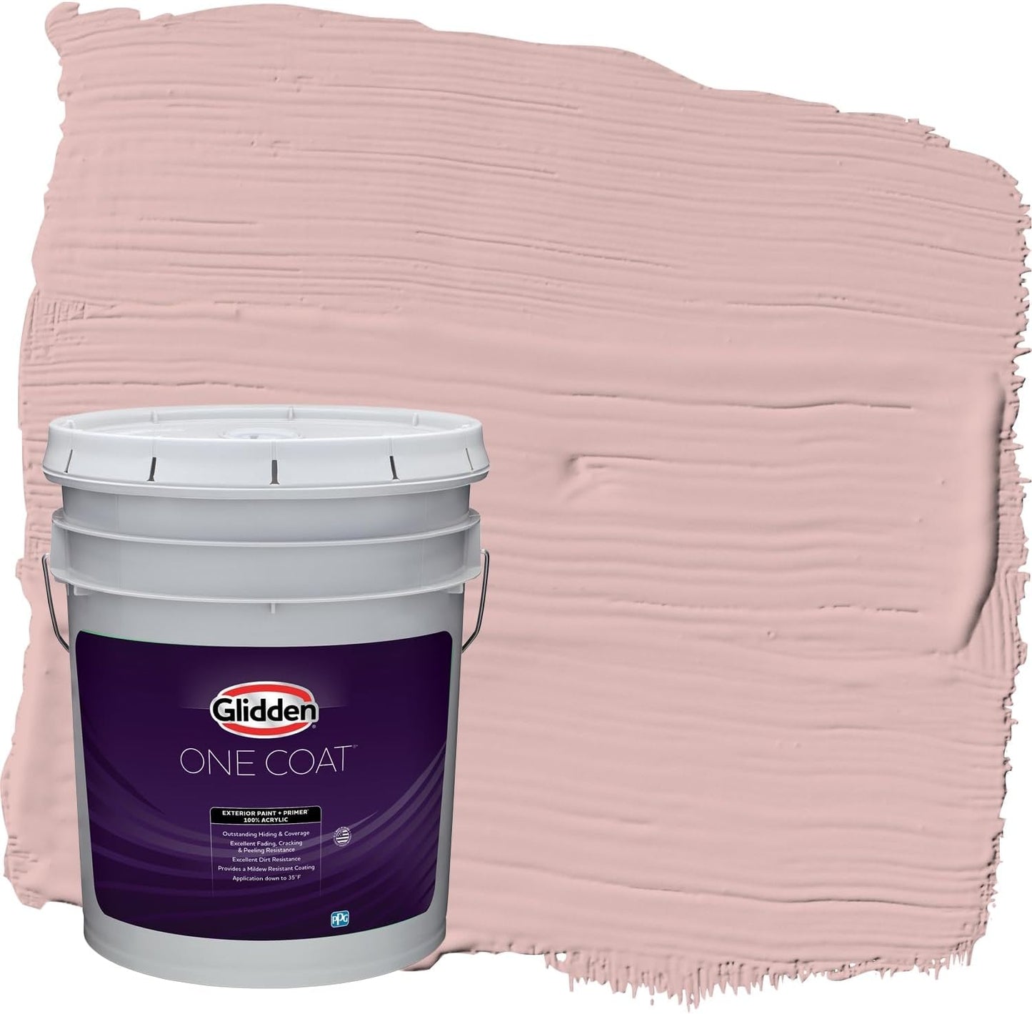 Glidden Exterior Paint + Primer: Pink/Ballet Slipper, One Coat, Semi-Gloss, 1-Gallon