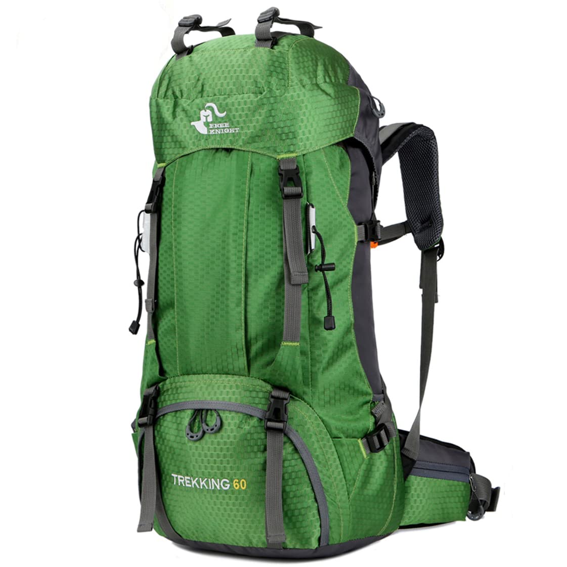 Bseash 60L Waterproof Hiking Camping Backpack with Rain Cover, Large Outdoor Sport Travel Daypack Rucksack for Climbing