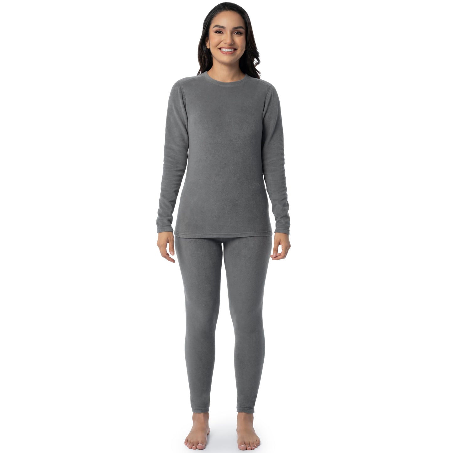 Fruit of the Loom Women's Stretch Fleece Lined Thermal Long Johns Underwear Set