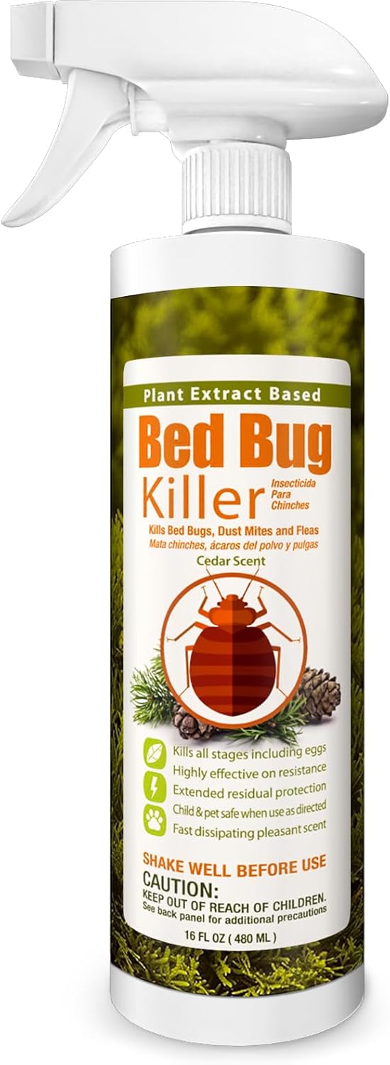 Bed Bug Killer 16 oz EcoVenger by EcoRaider, 100% Kill Efficacy, Bedbugs & Mites, Kills Eggs & The Resistant, Lasting Protection, USDA BIO-Certified, Plant Extract Based & Non-Toxic, Child & Pet Safe