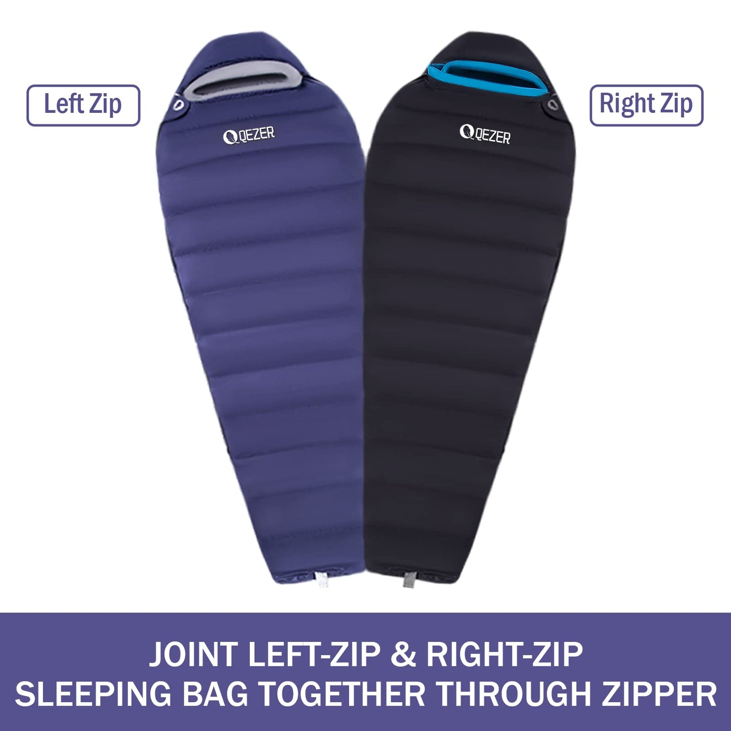 Down Sleeping Bag for Adults 0°F 10°F 15°F 20°F Backpacking Sleeping Bag for Cold Weather with Compression Sack