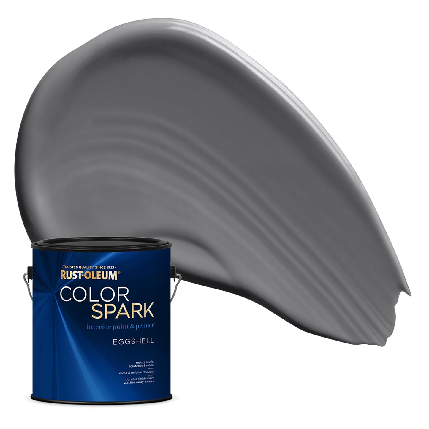 Rust-Oleum Color Spark Interior Paint and Primer in One, Eggshell, Black, 1 Gallon